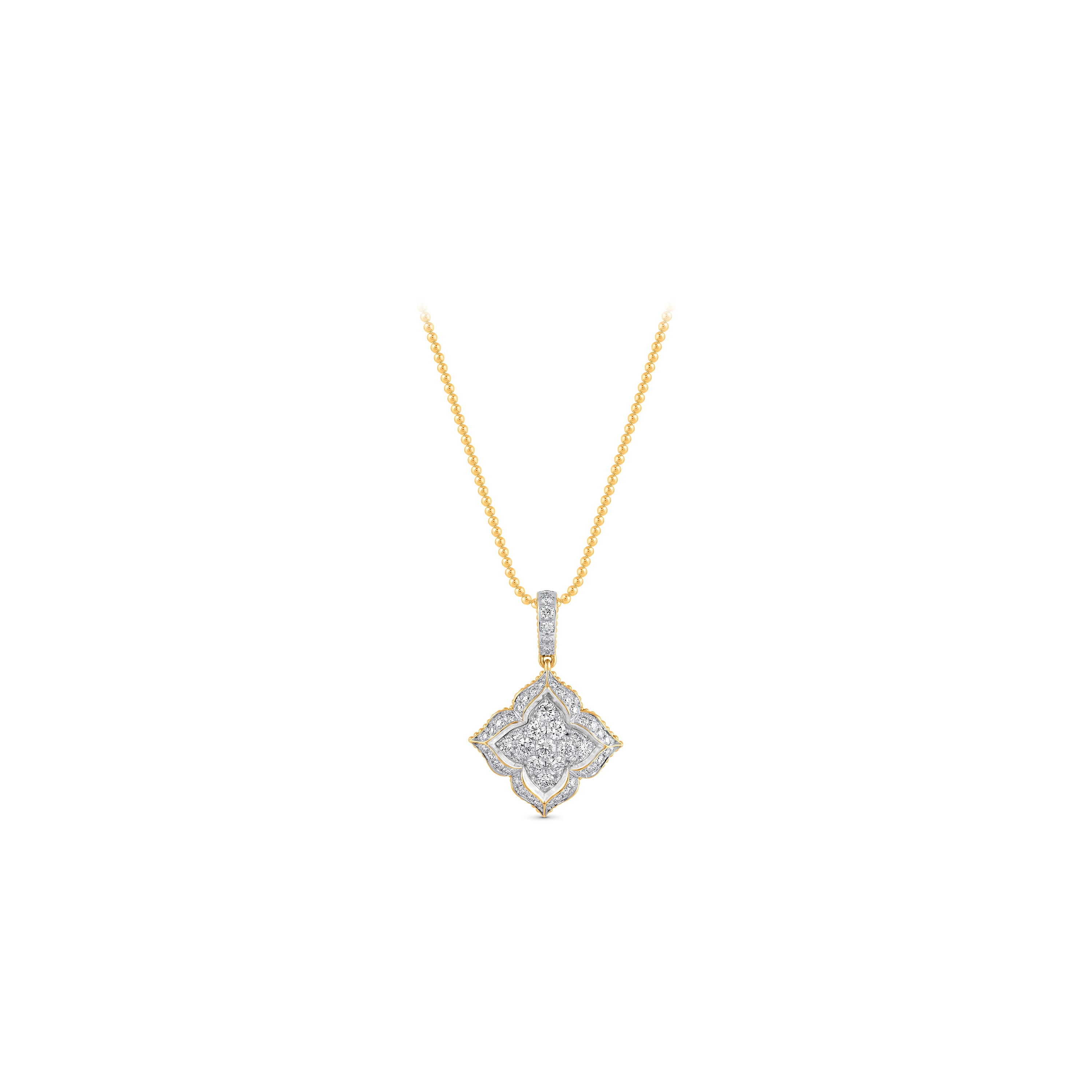 HARAKH Mandala Dome Motif Colorless Diamond Pendant  | GIA Jewelry Report