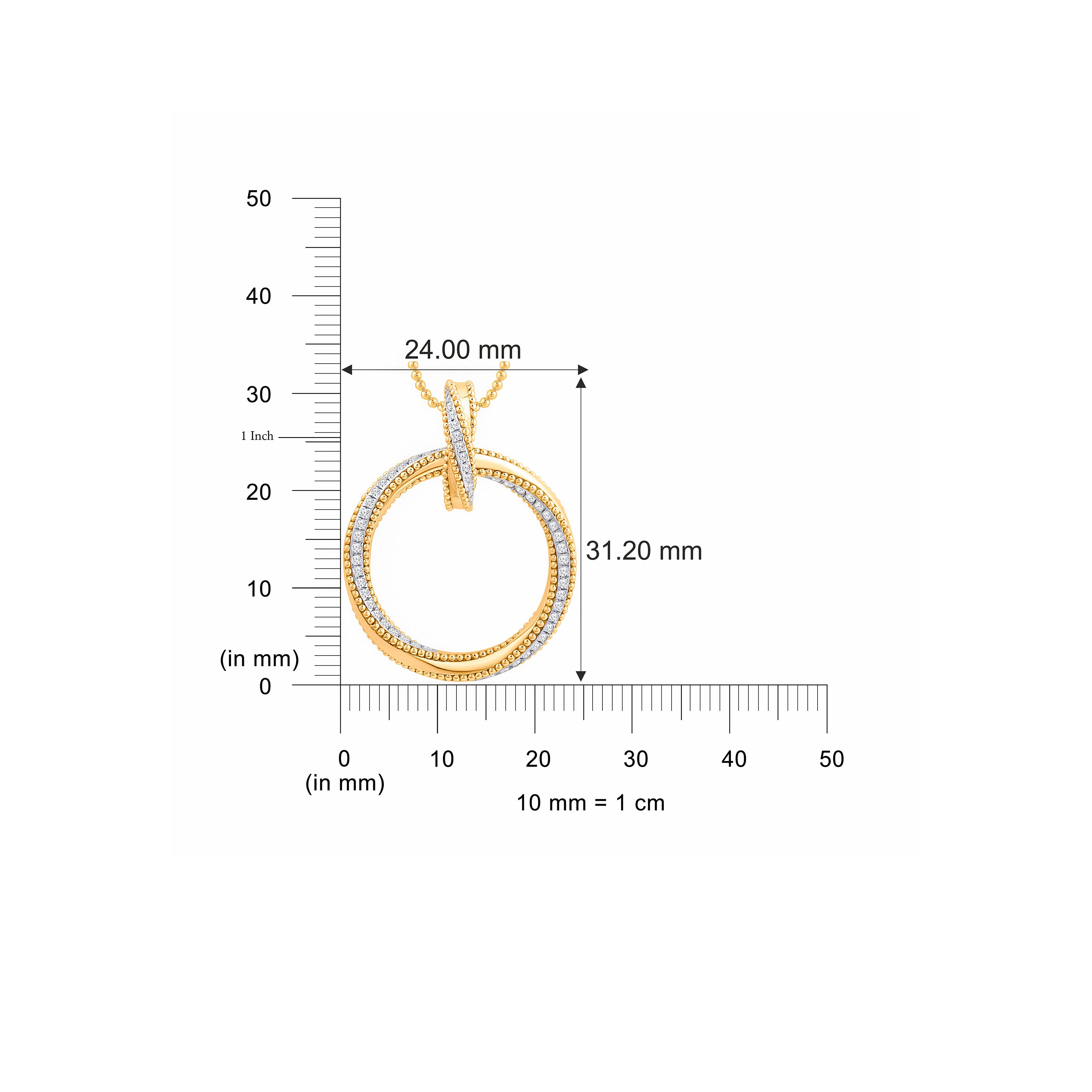 HARAKH Sunlight Auric Hemisphere Diamond Eternity Pendant | GIA Jewelry Report