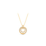 HARAKH Sunlight Eternal Circles Hemisphere Twist Colorless Diamond Pendant
