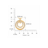 HARAKH Sunlight Eternal Circles Hemisphere Twist Colorless Diamond Pendant