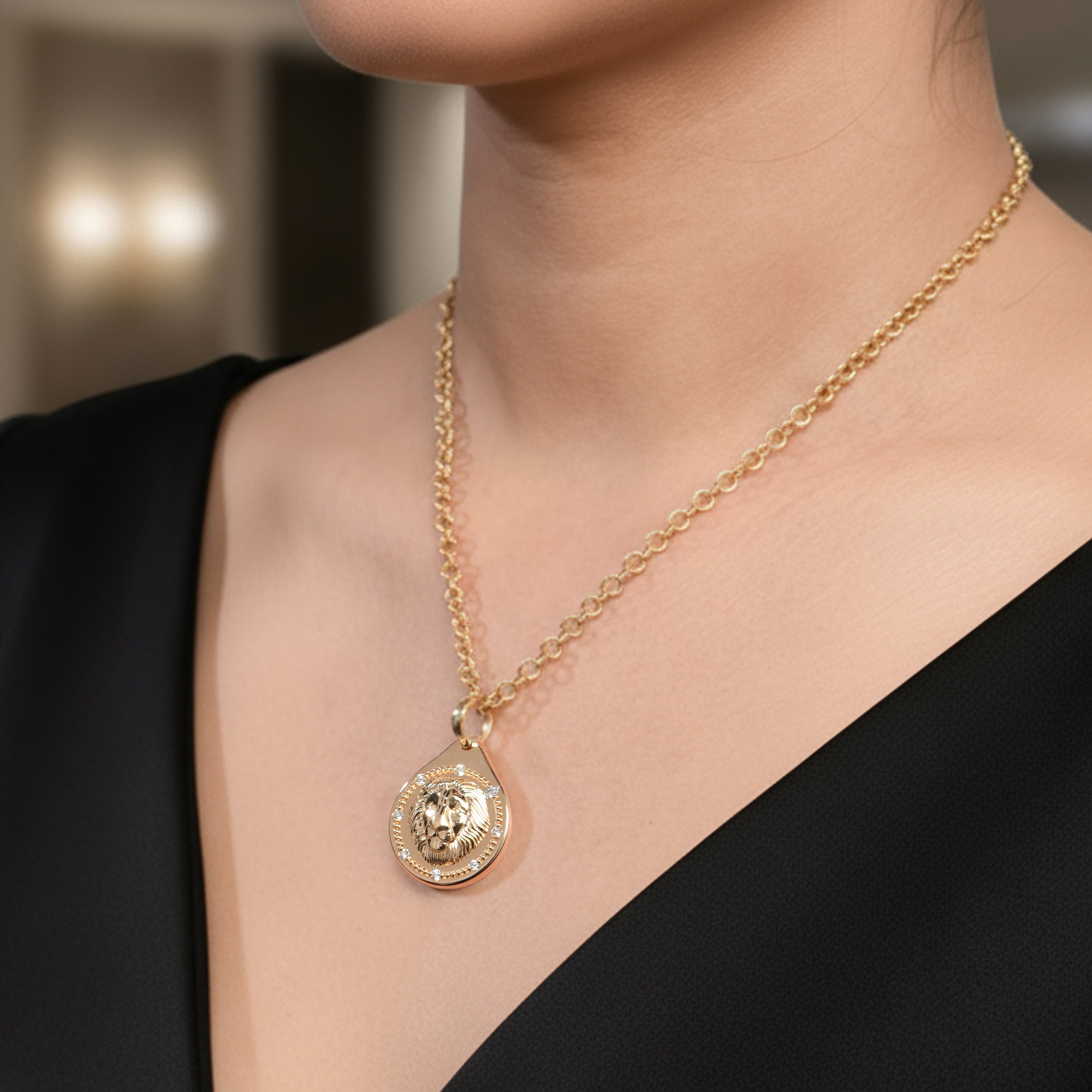 HARAKH Courage Drops of JOY Colorless Diamond-Encrusted Pendant