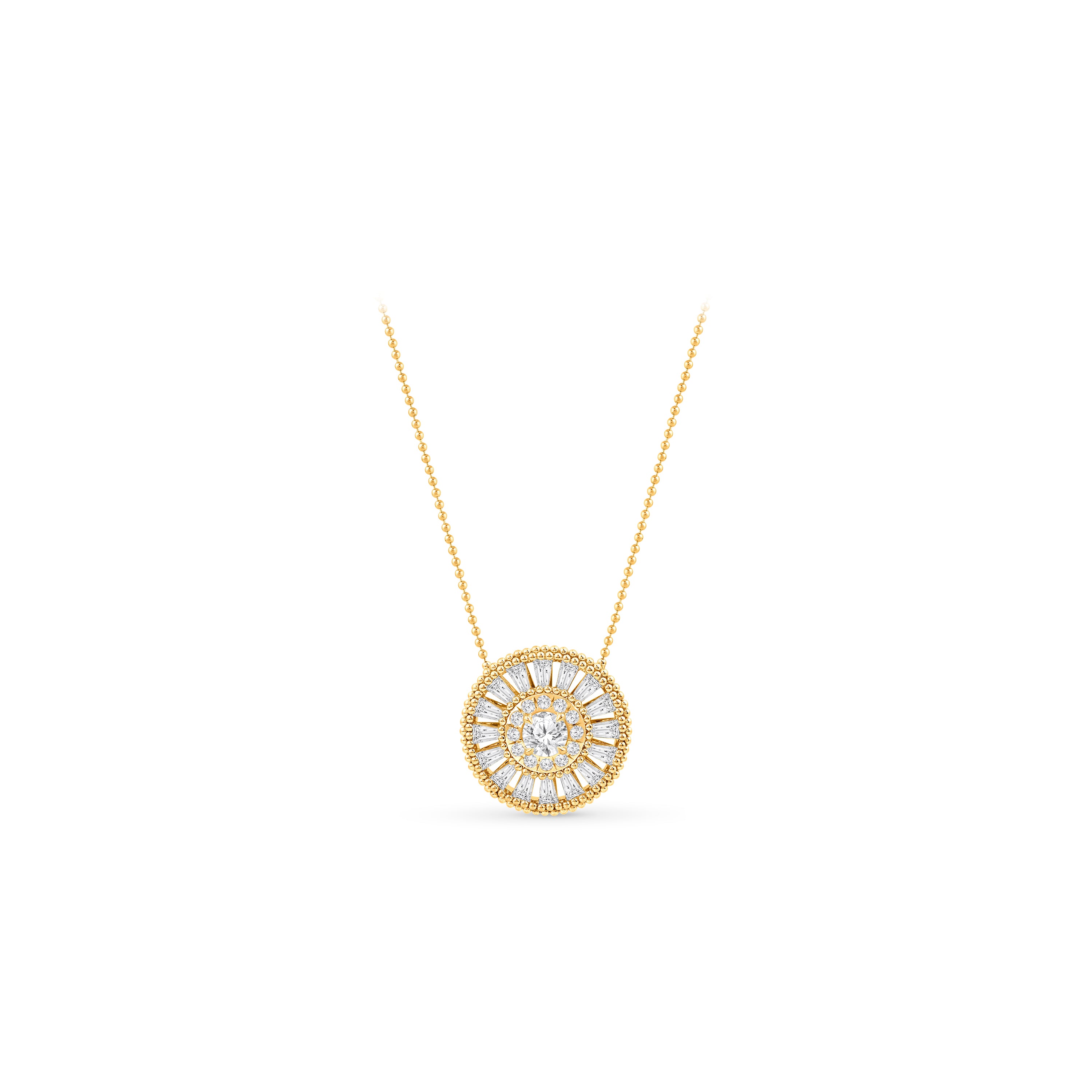 HARAKH 18 Karat Gold Colorless Diamond Sunlight Cluster Necklace