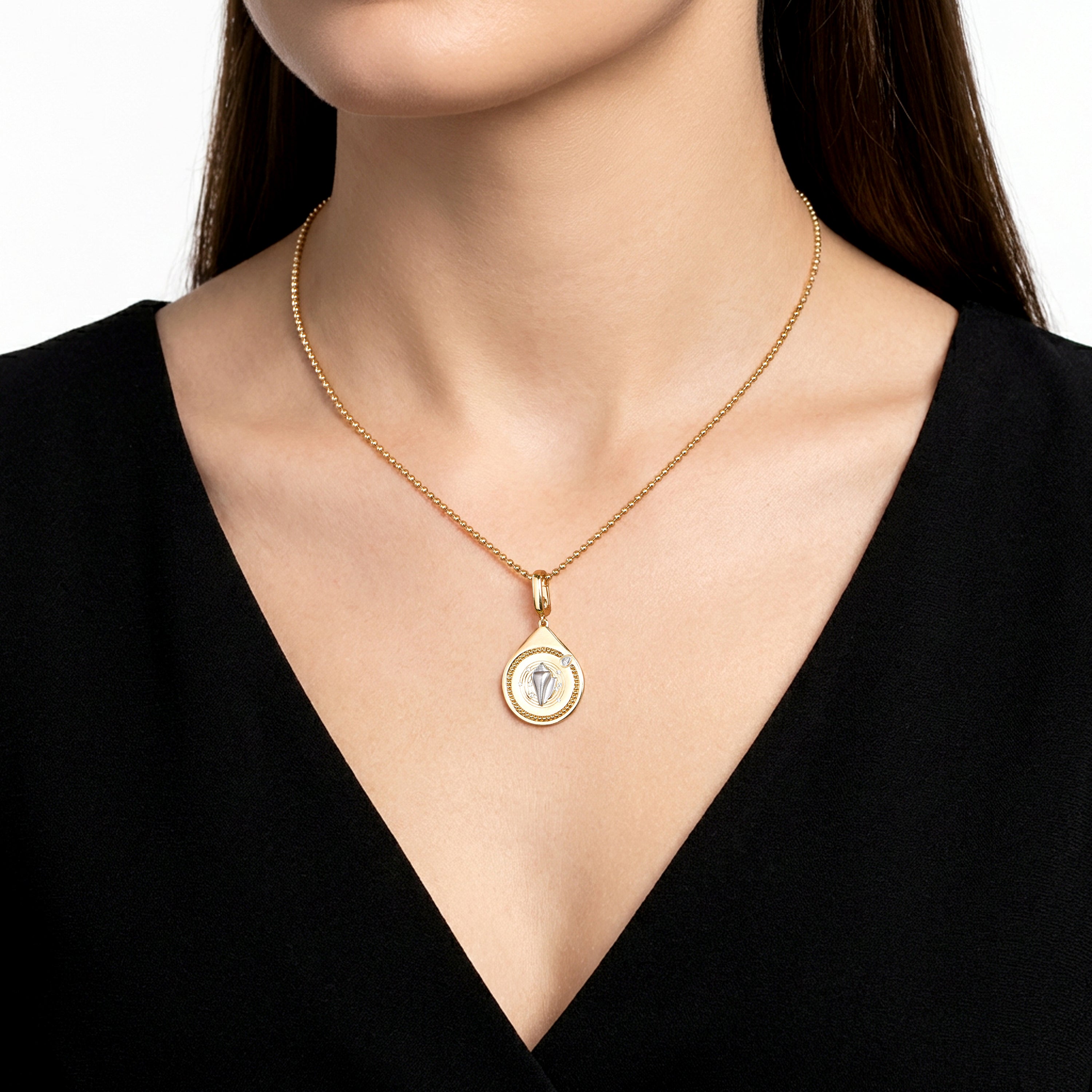 HARAKH Clarity Colorless Diamond Drops of JOY – Clip-Lock Pendant I GIA Jewelry Report