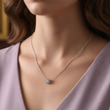 HARAKH Sunlight Rondell Colorless Diamond Eternity Pendant– Baguette Cut