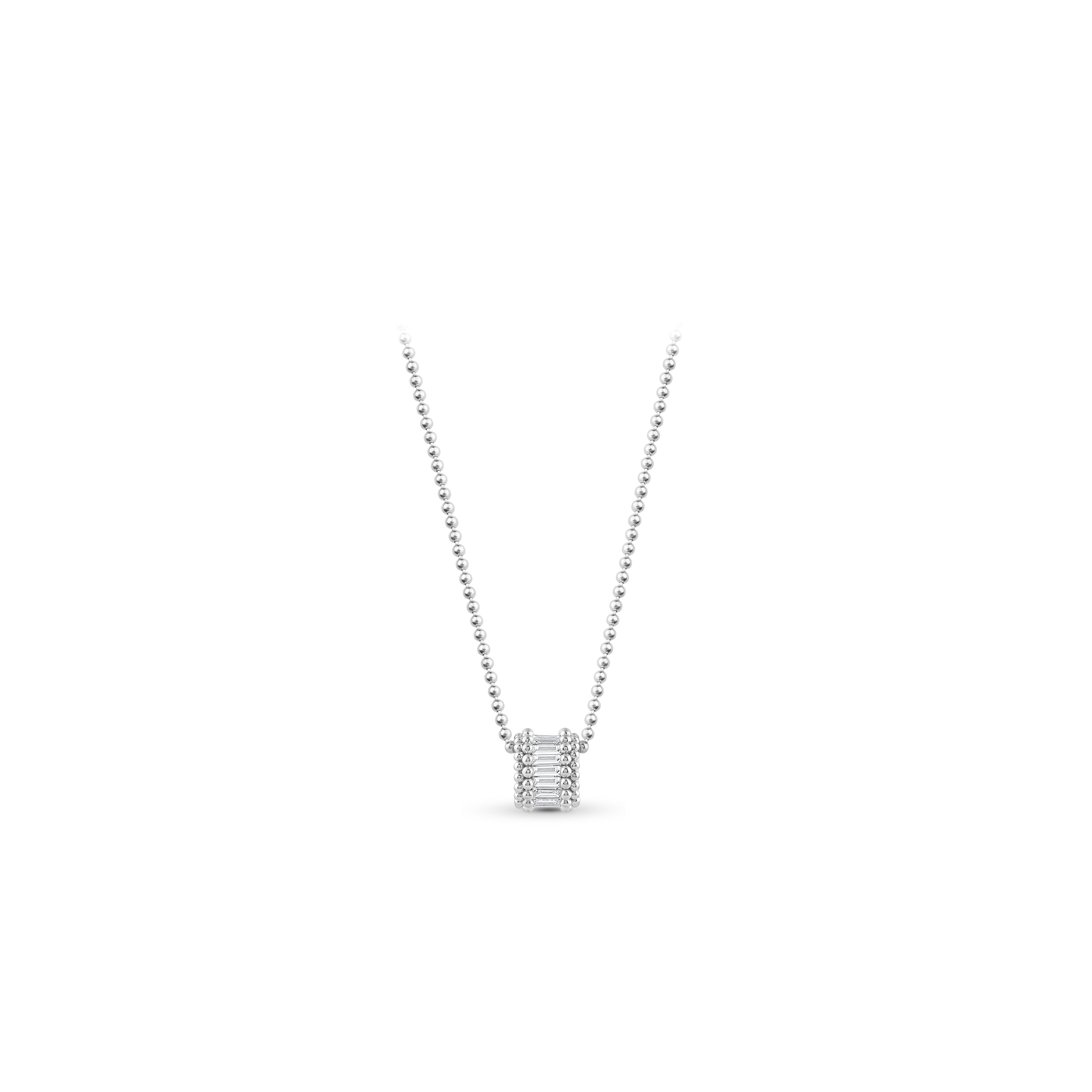 HARAKH 18 Karat Gold Colorless Baguette Diamond Sunlight Pota Necklace