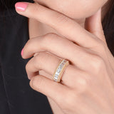 HARAKH 18 Karat Gold Colorless Baguette Diamond Sunlight Pota Band