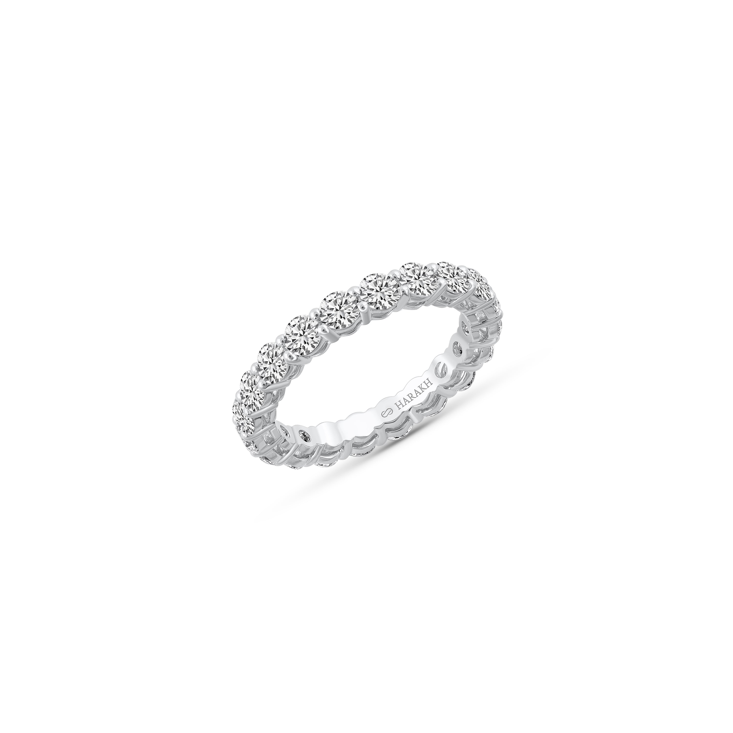 HARAKH 2 Carat Colorless Diamond Infinity JOY Solitaire Eternity Ring | GIA Report
