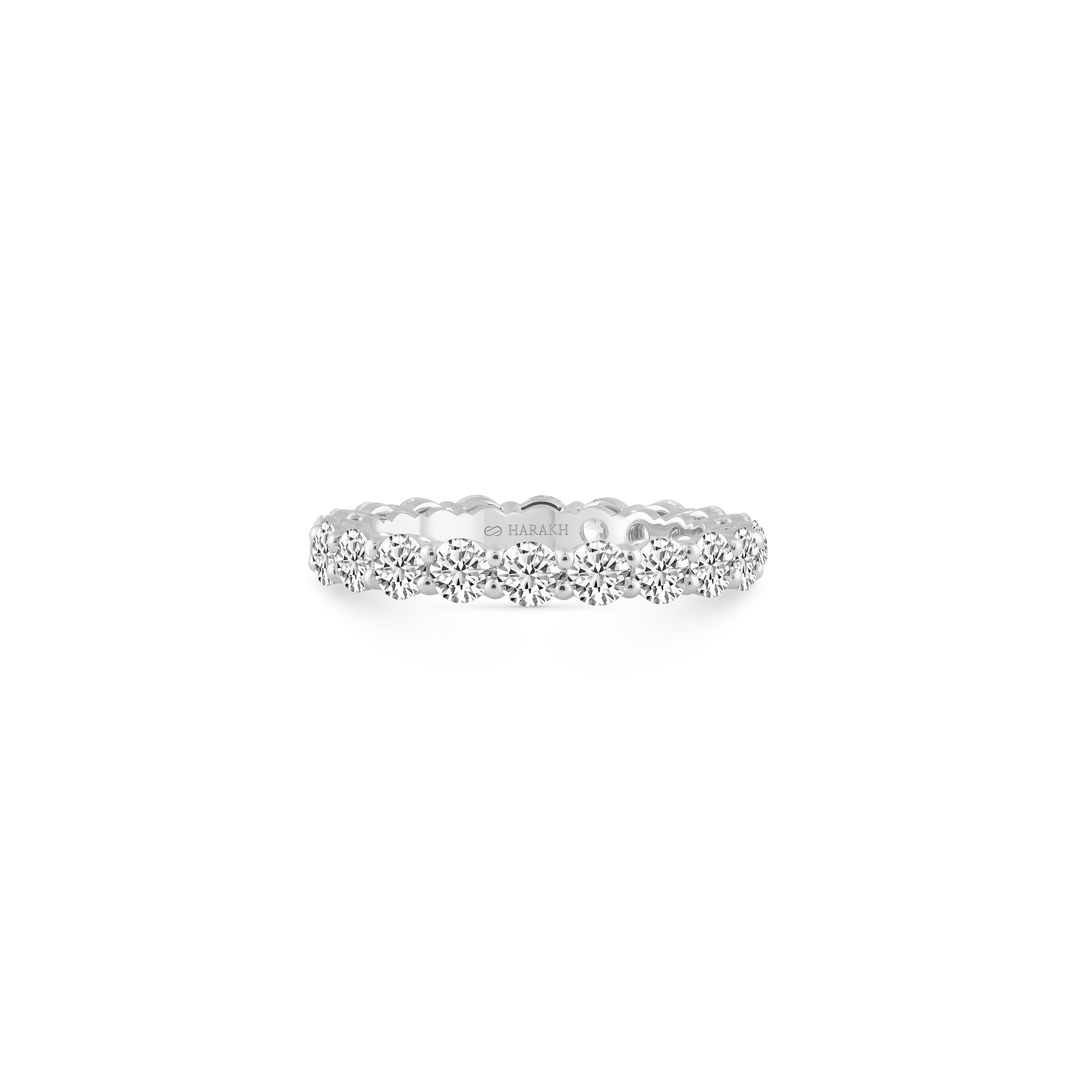 HARAKH 2 Carat Colorless Diamond Infinity JOY Solitaire Eternity Ring | GIA Report