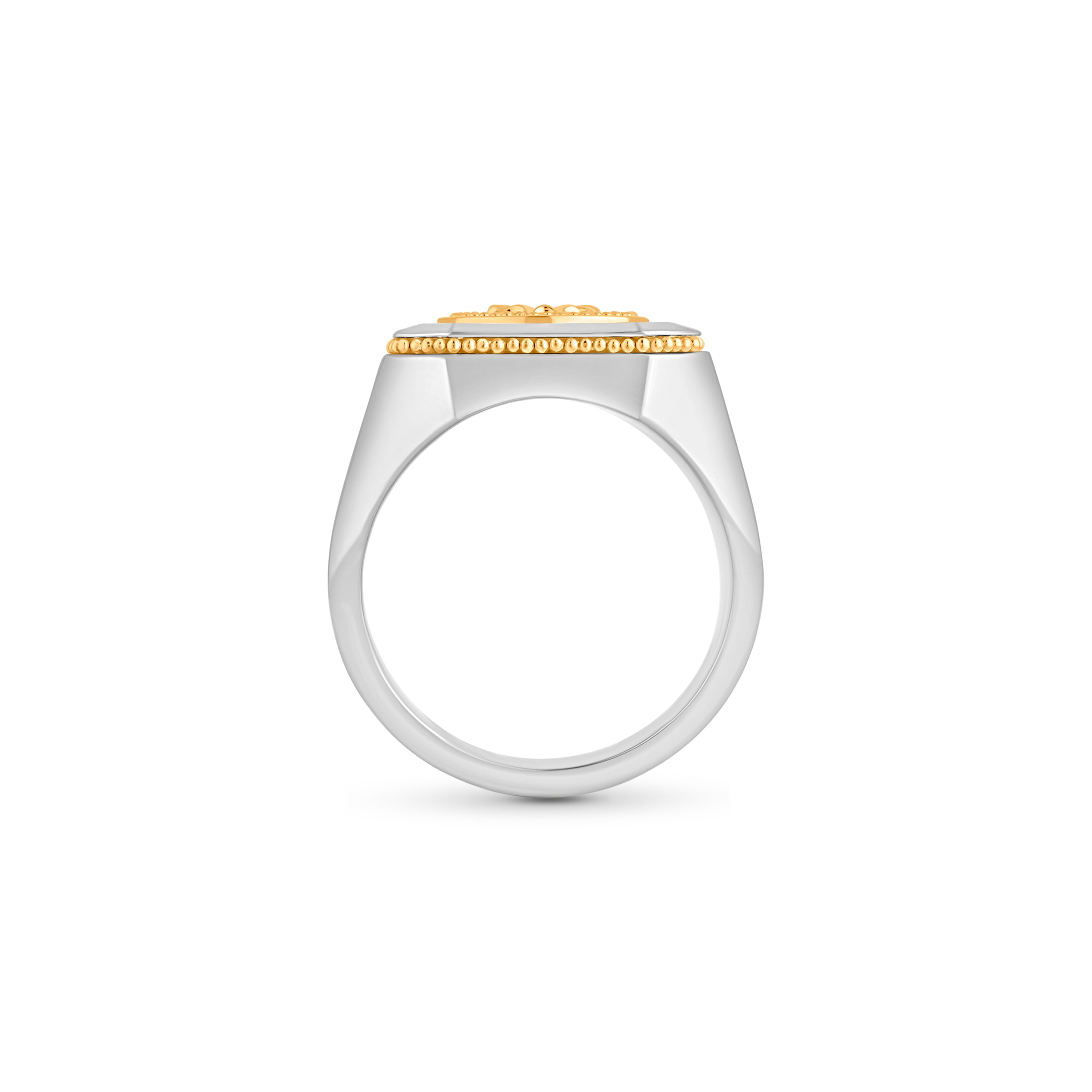 HARAKH Protection Two-Tone Geometric Men's Ring
