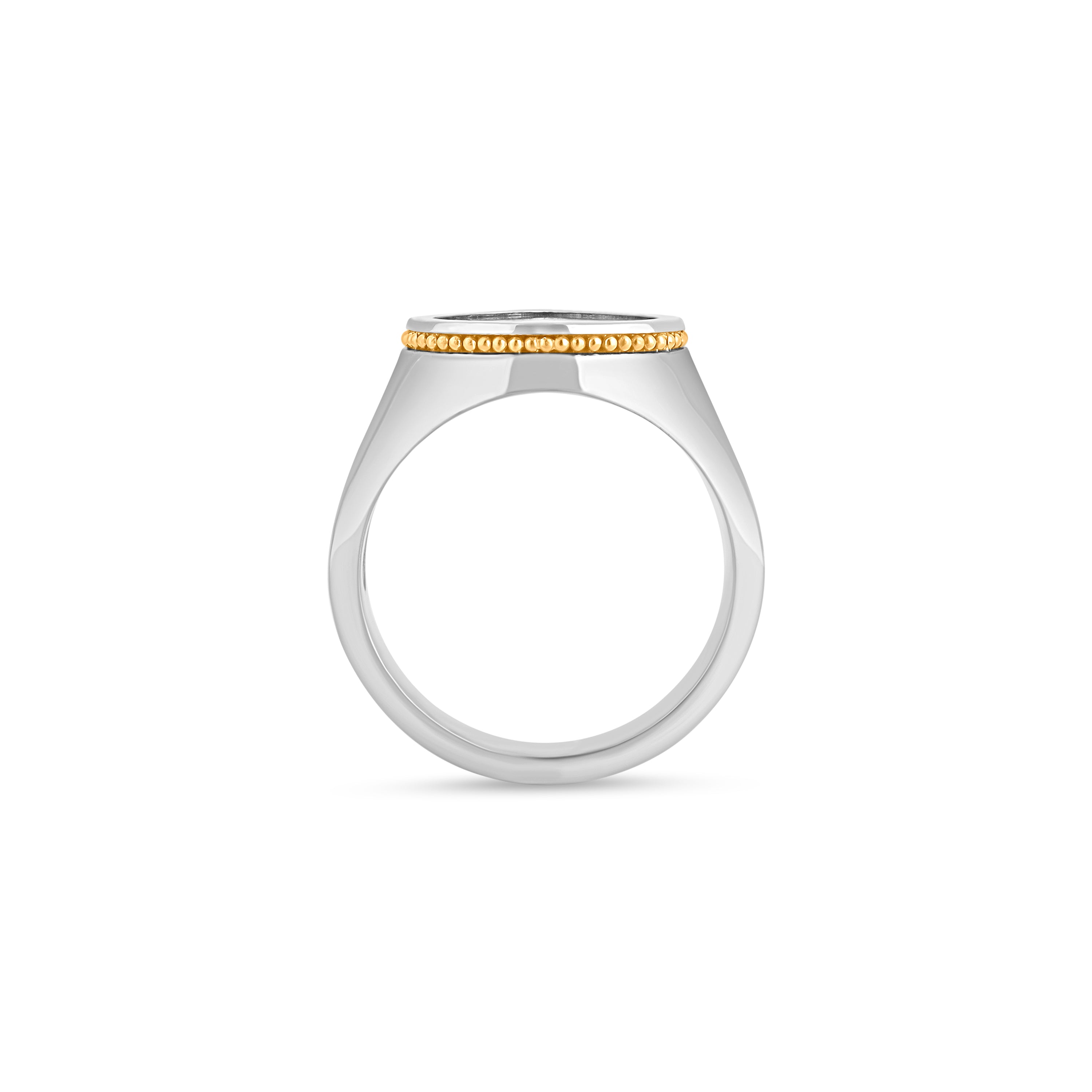 HARAKH Protection Two-Tone Teardrop Men's Ring