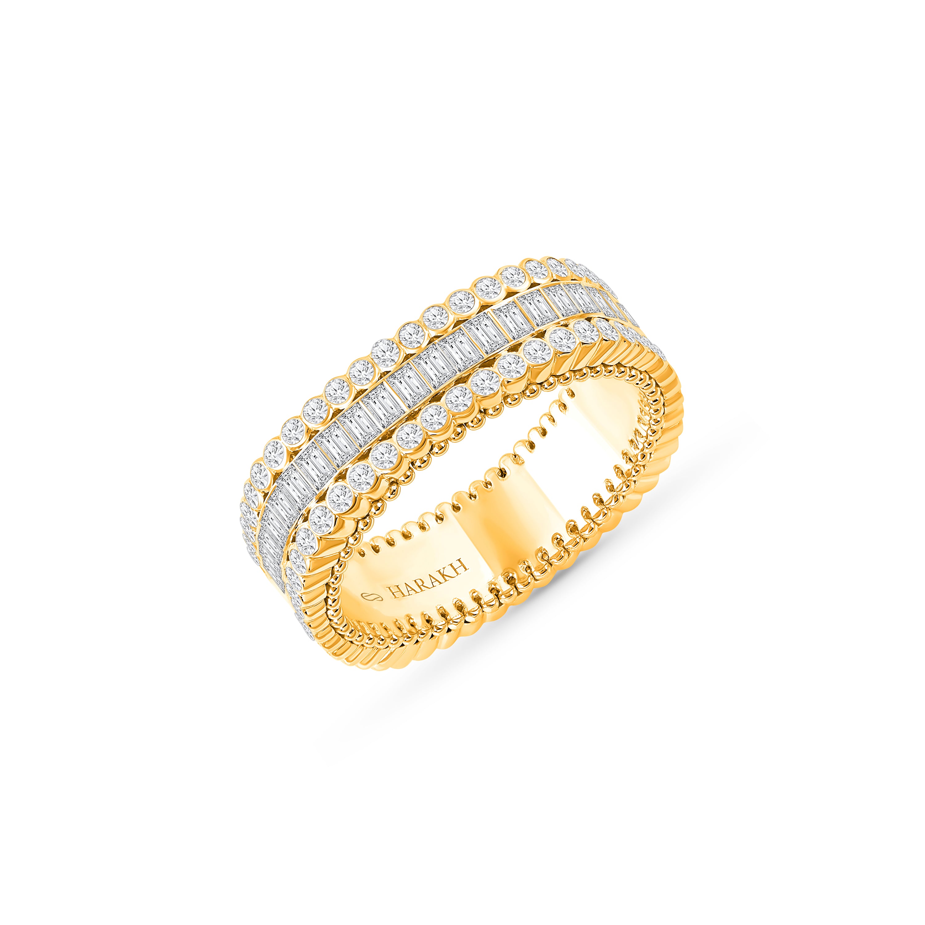 HARAKH Sunlight Soft Cut Full Eternity Colorless Diamond Band