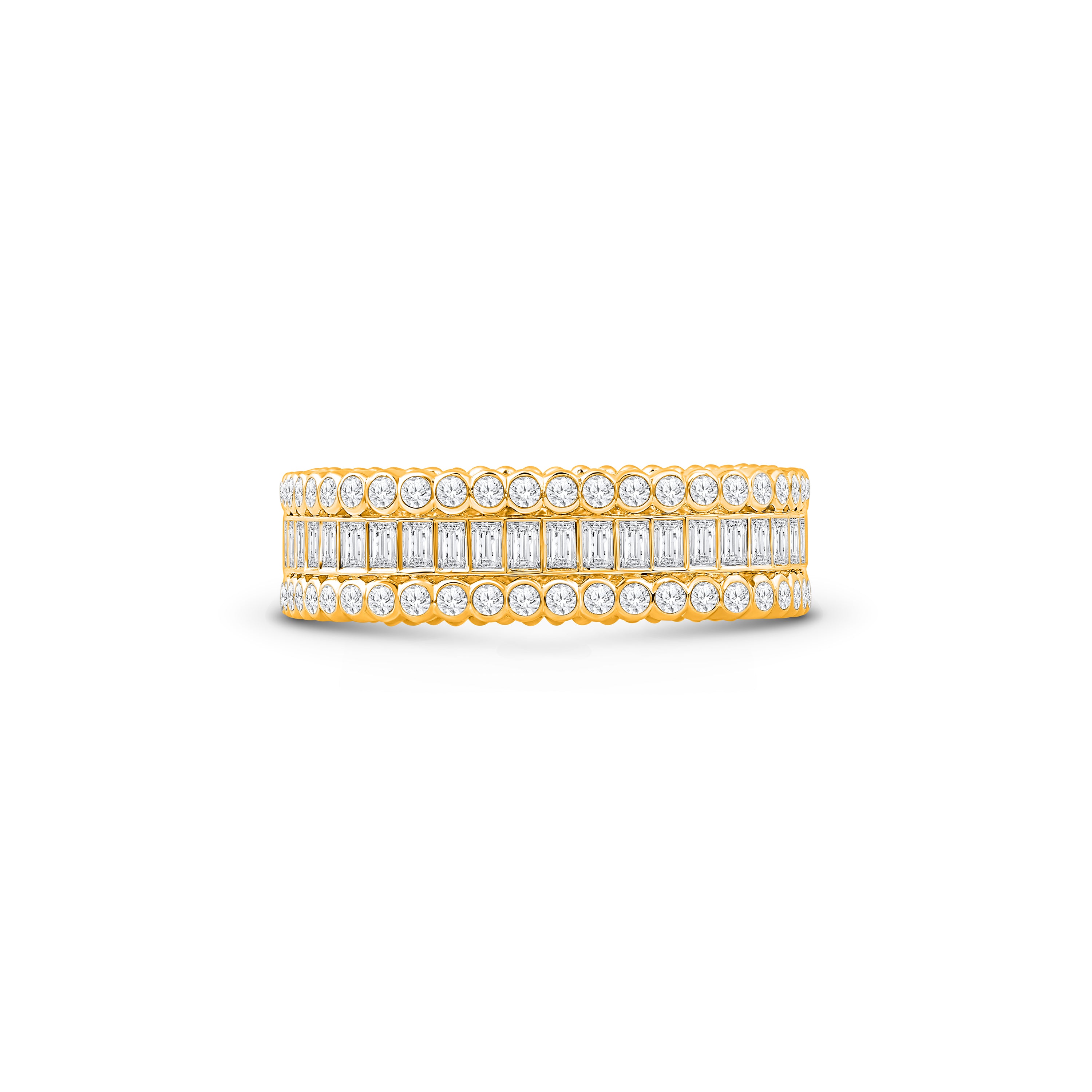 HARAKH Sunlight Soft Cut Full Eternity Colorless Diamond Band