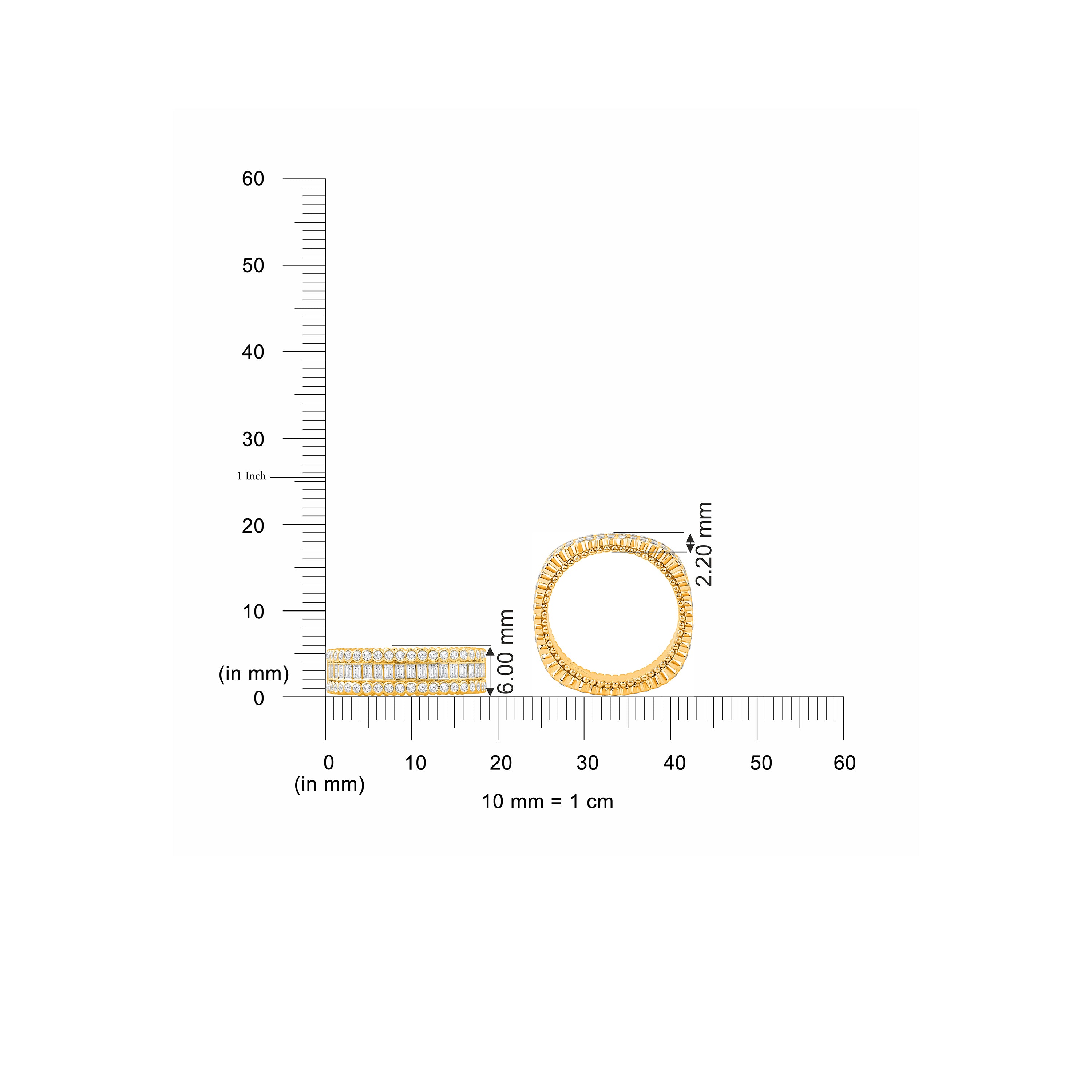 HARAKH Sunlight Soft Cut Full Eternity Colorless Diamond Band