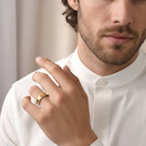 HARAKH Sunlight Signature Auric Sphere – Gold Ring | GIA Jewelry Report