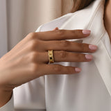 HARAKH Sunlight Signature Auric Sphere – Gold Ring