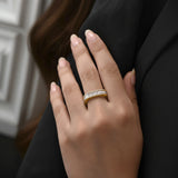 HARAKH Sunlight Soft-Cut Colorless Diamond Eternity Ring | GIA Jewelry Report