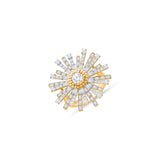 HARAKH 18 Karat Gold Colorless Sun-shine Sunlight Ring