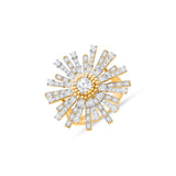 HARAKH Sunlight Luminous Rays Diamond Medallion Ring