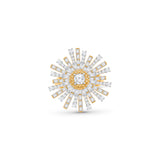 HARAKH 18 Karat Gold Colorless Sun-shine Sunlight Ring