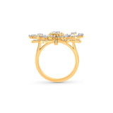 HARAKH Sunlight Luminous Rays Diamond Medallion Ring