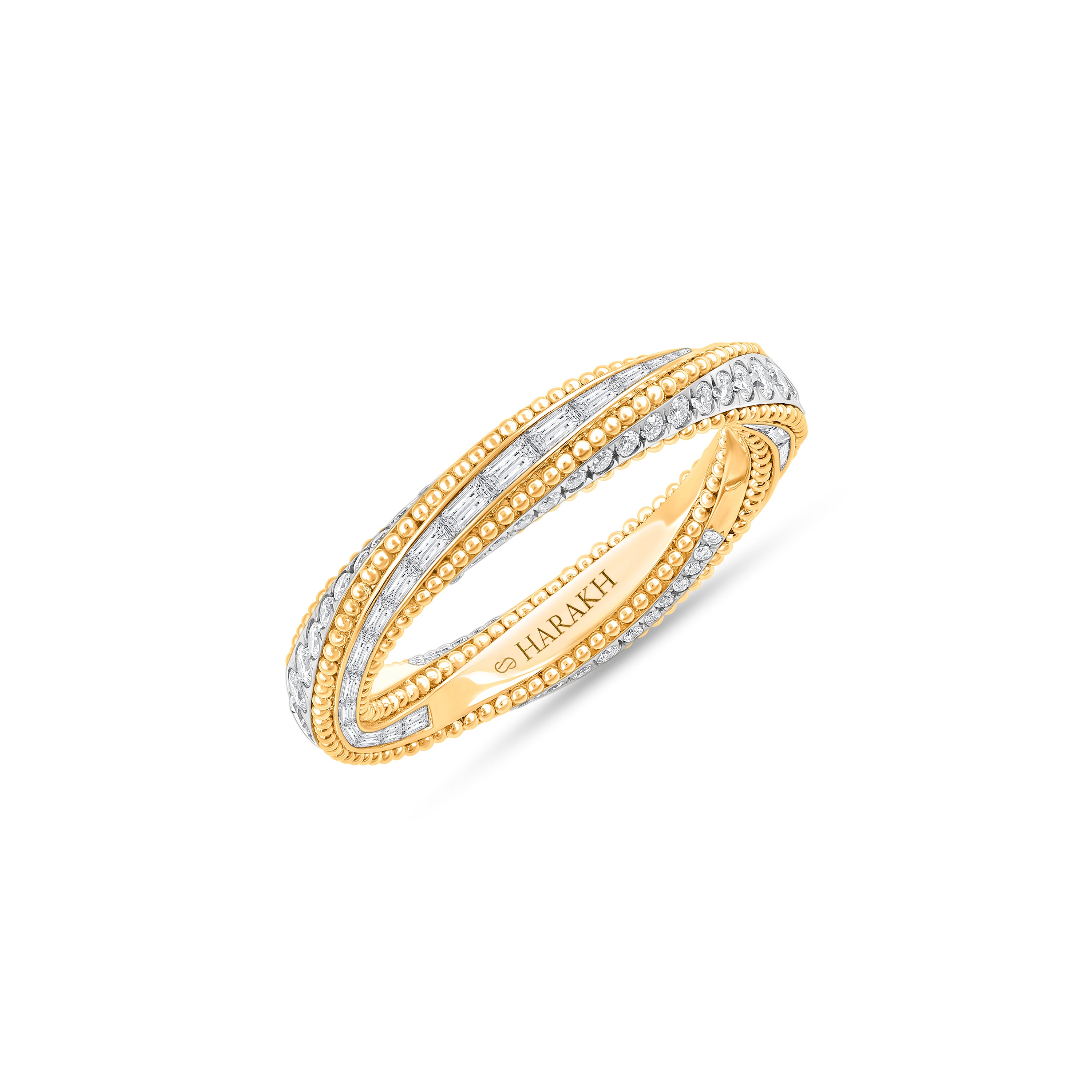 HARAKH Sunlight Auric Hemisphere Eternity Colorless Diamond Ring I GIA Jewelry Report