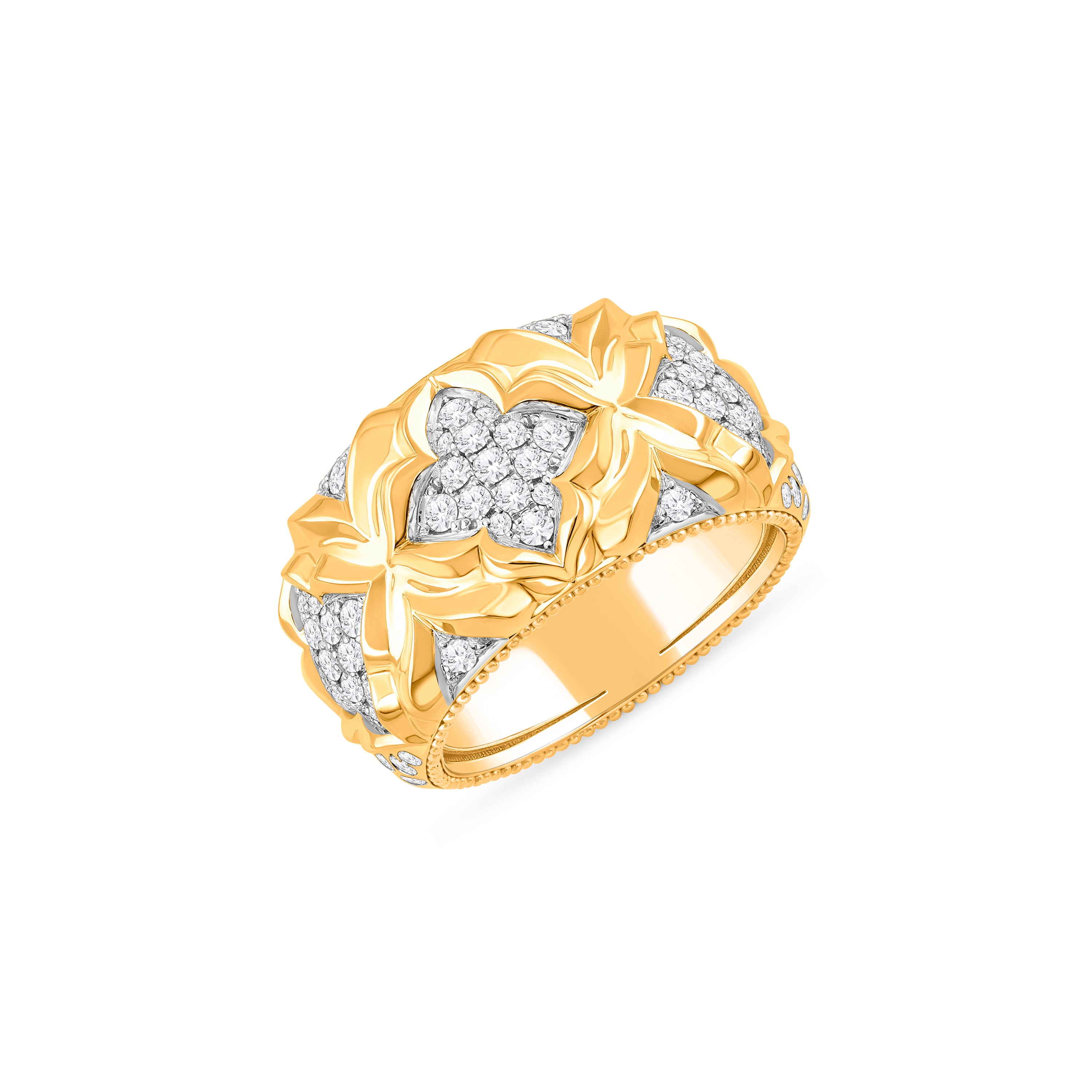 HARAKH Mandala Sculpture Colorless Diamonds Ring | GIA Jewelry Report