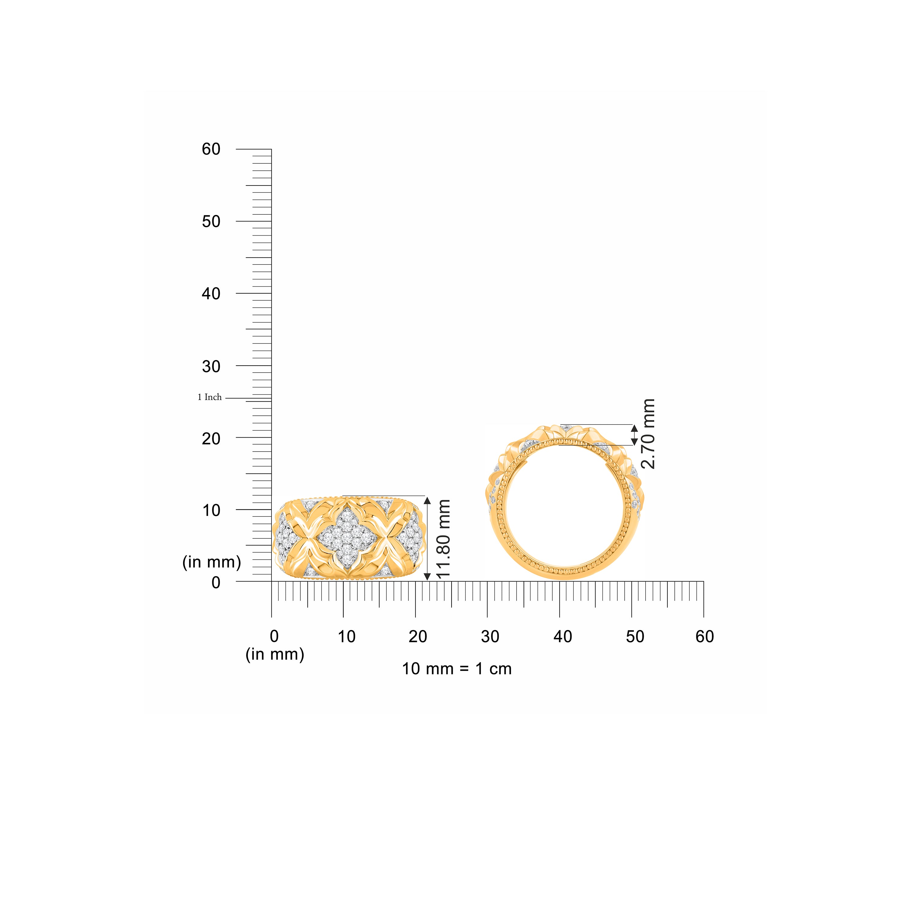 HARAKH Mandala Sculpture Colorless Diamonds Ring | GIA Jewelry Report