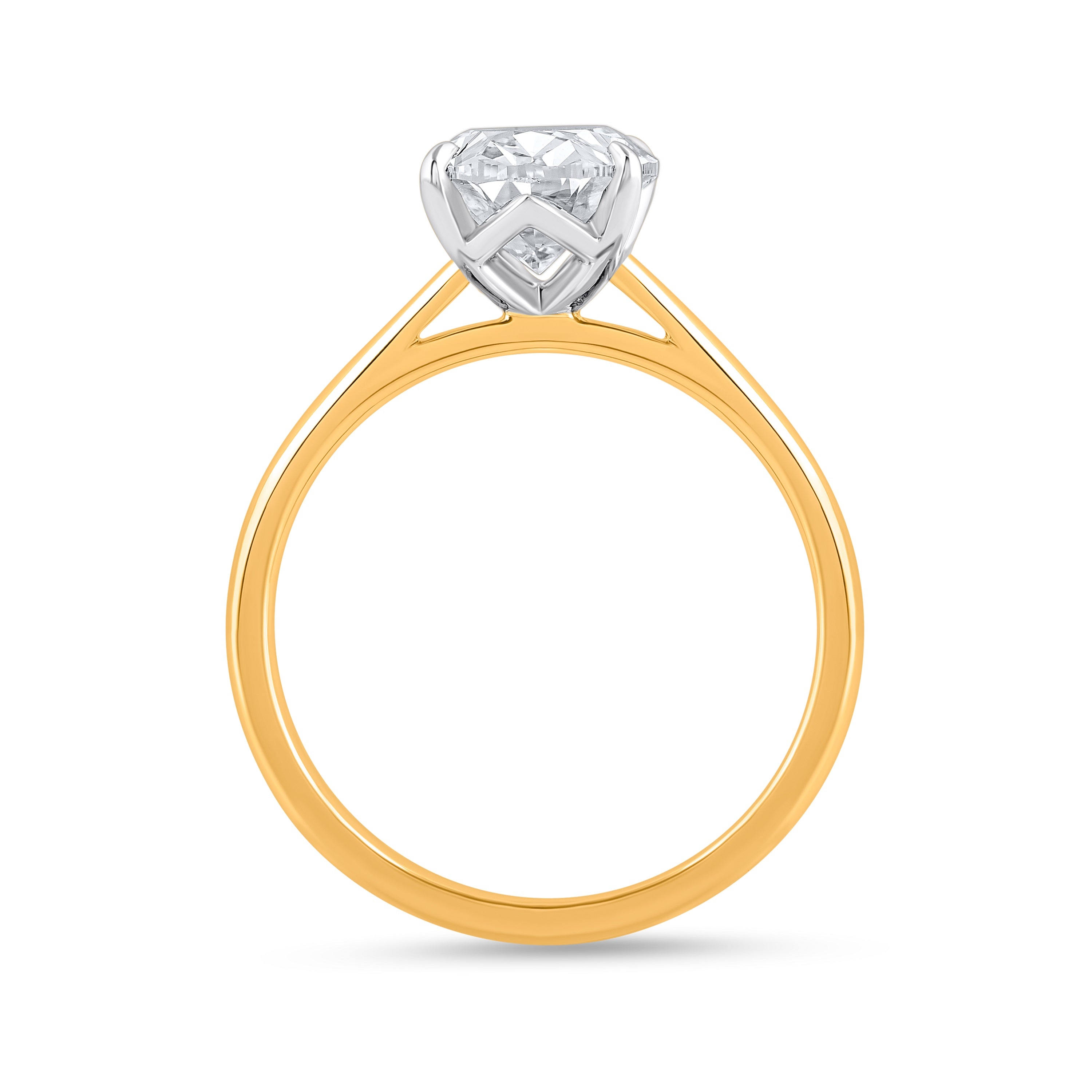 HARAKH 2 Carat Colorless Diamond Infinity JOY Solitaire Ring | GIA Report