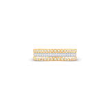 HARAKH 18 Karat Yellow Gold Baguette Colorless Diamond Half Eternity Sunlight Ring