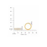 HARAKH 18 Karat Yellow Gold Baguette Colorless Diamond Half Eternity Sunlight Ring