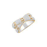 HARAKH Mandala Motif Pave By-Pass Colorless Diamond Ring