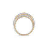 HARAKH Mandala Motif Pave By-Pass Colorless Diamond Ring