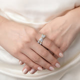 HARAKH Mandala Motif Pave By-Pass Colorless Diamond Ring | GIA Jewelry Report