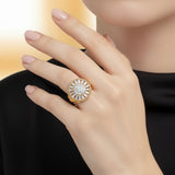 HARAKH Sunlight Colorless Diamond Aureole Ring