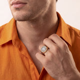 HARAKH Sunlight Colorless Diamond Aureole Ring I GIA Jewelry Report