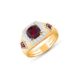 HARAKH Mandala Radiant Jharokha Ruby Diamond Ring