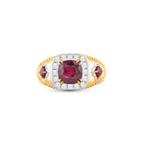 HARAKH Mandala Radiant Jharokha Ruby Diamond Ring