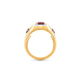 HARAKH Mandala Radiant Jharokha Ruby Diamond Ring