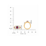 HARAKH Mandala Radiant Jharokha Ruby Diamond Ring