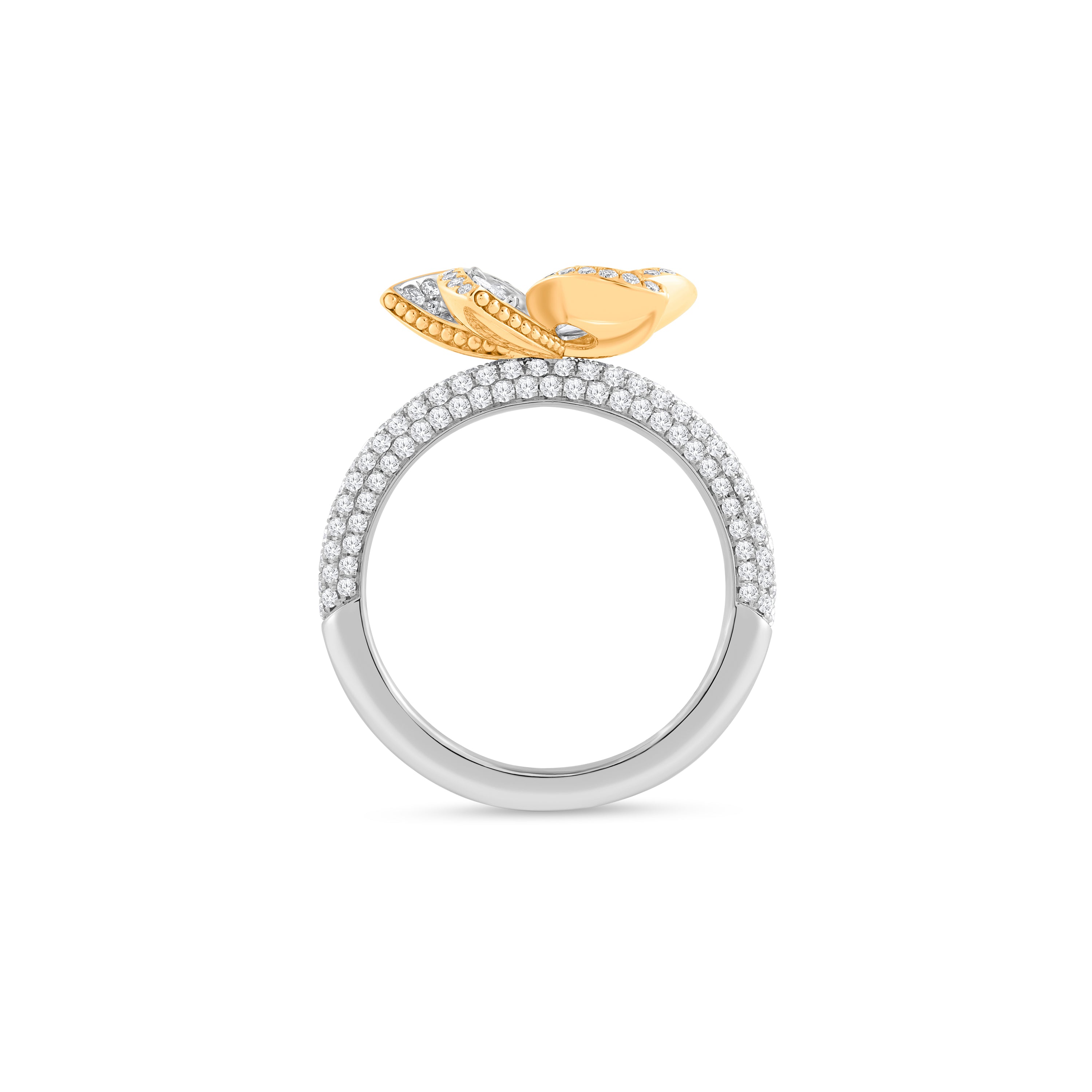 HARAKH Frangipani Flower Colorless Diamond Ring