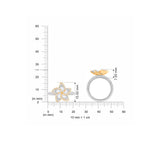 HARAKH Frangipani Flower Colorless Diamond Ring