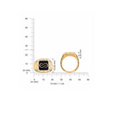 HARAKH Infinity JOY 18kt Gold Men’s Ring with Enamel and Colorless Diamonds for Him