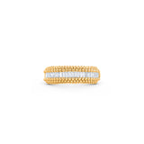 HARAKH 18 Karat Gold Colorless Diamond Sunlight Half Eternity Baguette Band