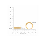 HARAKH 18 Karat Gold Colorless Diamond Sunlight Half Eternity Baguette Band