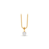 Infinity Joy Colorless Diamond Solitaire Pendant Necklace | GIA Report
