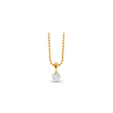 Infinity Joy Colorless Diamond Solitaire Pendant Necklace | GIA Report