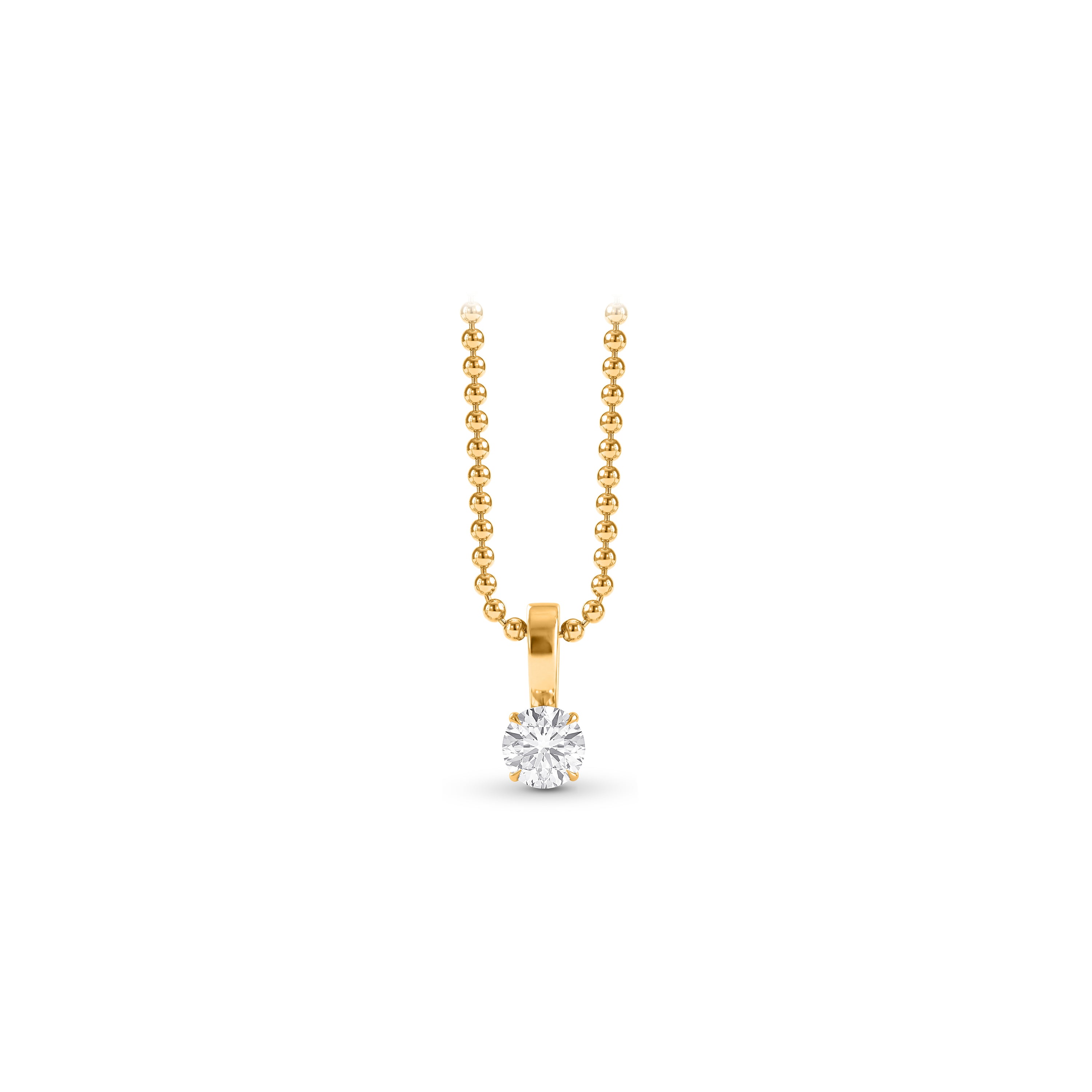 Infinity Joy Colorless Diamond Solitaire Pendant Necklace | GIA Report