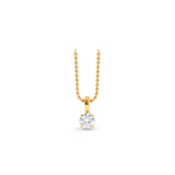 Infinity Joy Colorless Diamond Solitaire Pendant Necklace | GIA Report