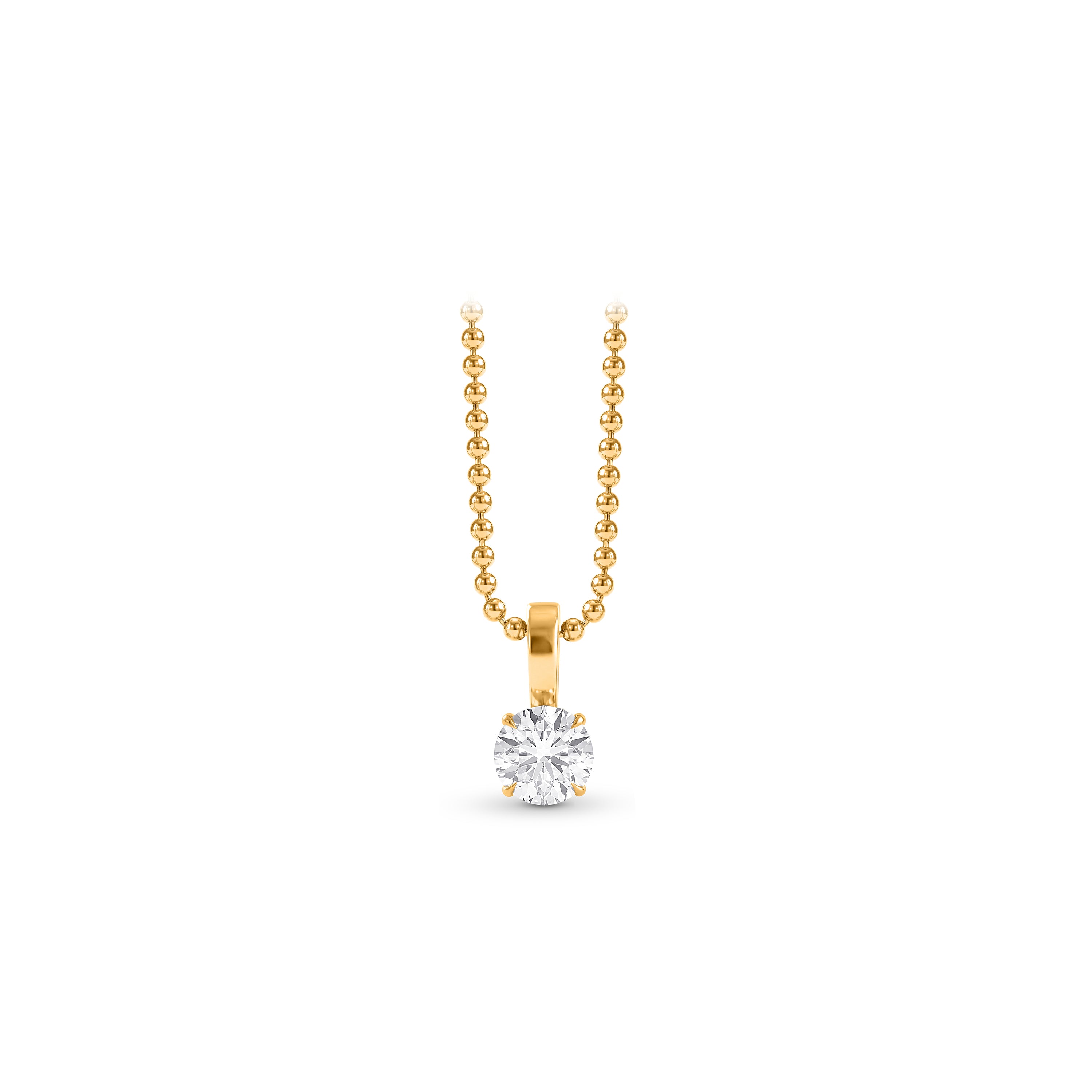 Infinity Joy Colorless Diamond Solitaire Pendant Necklace | GIA Report
