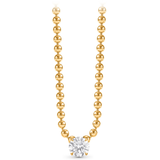 Infinity Joy Colorless Diamond Solitaire Pendant Necklace | GIA Report